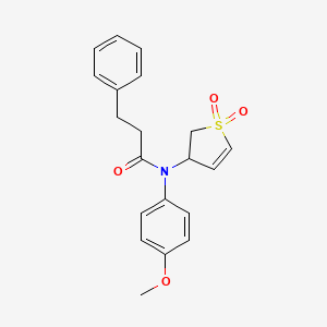 N-(1,1-dioxido-2,3-dihydrothiophen-3-yl)-N-(4-methoxyphenyl)-3-phenylpropanamide