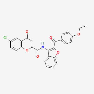 6-chloro-N-[2-(4-ethoxybenzoyl)-1-benzofuran-3-yl]-4-oxo-4H-chromene-2-carboxamide