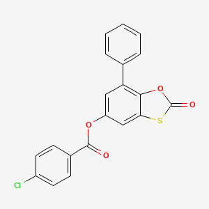 2-Oxo-7-phenyl-1,3-benzoxathiol-5-yl 4-chlorobenzoate