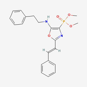 Dimethyl {2-[(1E)-2-phenylethenyl]-5-[(2-phenylethyl)amino]-1,3-oxazol-4-YL}phosphonate