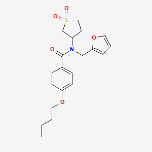 molecular formula C20H25NO5S B11414069 4-butoxy-N-(1,1-dioxidotetrahydrothiophen-3-yl)-N-(furan-2-ylmethyl)benzamide 