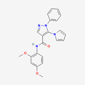 N-(2,4-dimethoxyphenyl)-1-phenyl-5-(1H-pyrrol-1-yl)-1H-pyrazole-4-carboxamide