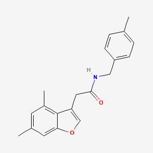 2-(4,6-dimethyl-1-benzofuran-3-yl)-N-(4-methylbenzyl)acetamide