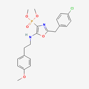 Dimethyl [2-(4-chlorobenzyl)-5-{[2-(4-methoxyphenyl)ethyl]amino}-1,3-oxazol-4-yl]phosphonate