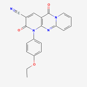 7-(4-ethoxyphenyl)-2,6-dioxo-1,7,9-triazatricyclo[8.4.0.03,8]tetradeca-3(8),4,9,11,13-pentaene-5-carbonitrile