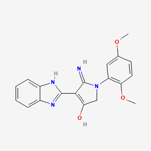 5-Amino-4-(1H-1,3-benzodiazol-2-YL)-1-(2,5-dimethoxyphenyl)-2,3-dihydro-1H-pyrrol-3-one