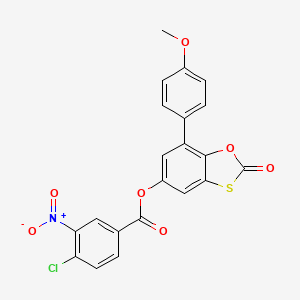 7-(4-Methoxyphenyl)-2-oxo-1,3-benzoxathiol-5-yl 4-chloro-3-nitrobenzoate