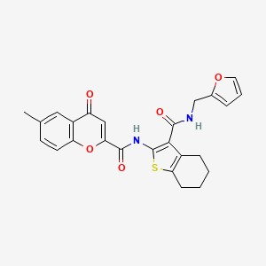 N-{3-[(furan-2-ylmethyl)carbamoyl]-4,5,6,7-tetrahydro-1-benzothiophen-2-yl}-6-methyl-4-oxo-4H-chromene-2-carboxamide