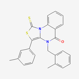 4-(2-methylbenzyl)-1-thioxo-3-(m-tolyl)-1H-thiazolo[3,4-a]quinazolin-5(4H)-one