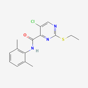 molecular formula C15H16ClN3OS B11414110 5-chloro-N-(2,6-dimethylphenyl)-2-(ethylsulfanyl)pyrimidine-4-carboxamide 