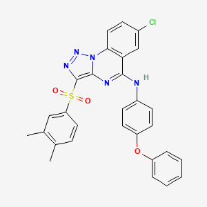 7-Chloro-3-(3,4-dimethylbenzenesulfonyl)-N-(4-phenoxyphenyl)-[1,2,3]triazolo[1,5-A]quinazolin-5-amine