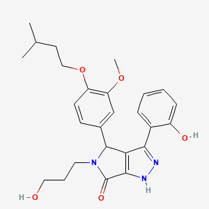 3-(2-hydroxyphenyl)-5-(3-hydroxypropyl)-4-[3-methoxy-4-(3-methylbutoxy)phenyl]-4,5-dihydropyrrolo[3,4-c]pyrazol-6(1H)-one