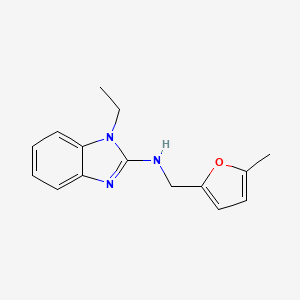 molecular formula C15H17N3O B11414199 1-ethyl-N-[(5-methylfuran-2-yl)methyl]-1H-benzimidazol-2-amine 