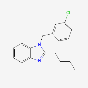 molecular formula C18H19ClN2 B11414211 2-butyl-1-(3-chlorobenzyl)-1H-benzimidazole 