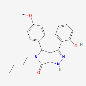 molecular formula C22H23N3O3 B11414248 5-butyl-3-(2-hydroxyphenyl)-4-(4-methoxyphenyl)-4,5-dihydropyrrolo[3,4-c]pyrazol-6(1H)-one 