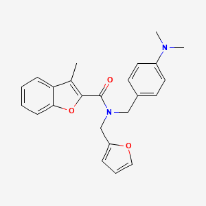 N-[4-(dimethylamino)benzyl]-N-(furan-2-ylmethyl)-3-methyl-1-benzofuran-2-carboxamide