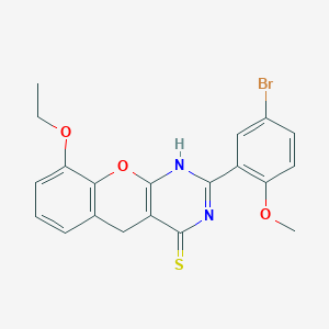 2-(5-bromo-2-methoxyphenyl)-9-ethoxy-3H,4H,5H-chromeno[2,3-d]pyrimidine-4-thione