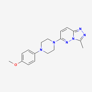 molecular formula C17H20N6O B11414281 6-[4-(4-Methoxyphenyl)piperazin-1-yl]-3-methyl[1,2,4]triazolo[4,3-b]pyridazine 