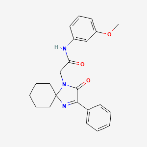 N-(3-Methoxyphenyl)-2-{2-oxo-3-phenyl-1,4-diazaspiro[4.5]dec-3-EN-1-YL}acetamide