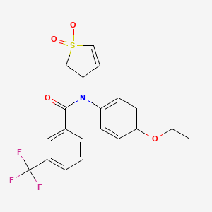 molecular formula C20H18F3NO4S B11414337 N-(1,1-dioxido-2,3-dihydrothiophen-3-yl)-N-(4-ethoxyphenyl)-3-(trifluoromethyl)benzamide 