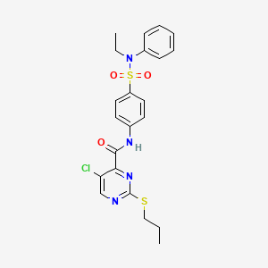 5-chloro-N-{4-[ethyl(phenyl)sulfamoyl]phenyl}-2-(propylsulfanyl)pyrimidine-4-carboxamide