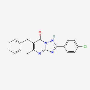 molecular formula C19H15ClN4O B11414347 6-Benzyl-2-(4-chlorophenyl)-5-methyl[1,2,4]triazolo[1,5-a]pyrimidin-7-ol 