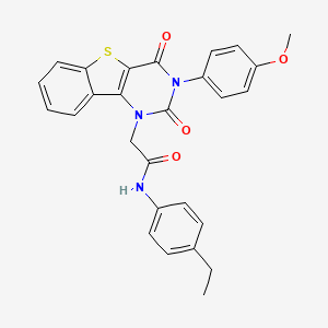 molecular formula C27H23N3O4S B11414349 N-(4-ethylphenyl)-2-[3-(4-methoxyphenyl)-2,4-dioxo-3,4-dihydro[1]benzothieno[3,2-d]pyrimidin-1(2H)-yl]acetamide 