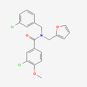 3-chloro-N-(3-chlorobenzyl)-N-(furan-2-ylmethyl)-4-methoxybenzamide