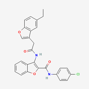 N-(4-chlorophenyl)-3-{[(5-ethyl-1-benzofuran-3-yl)acetyl]amino}-1-benzofuran-2-carboxamide