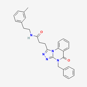 3-(4-benzyl-5-oxo-[1,2,4]triazolo[4,3-a]quinazolin-1-yl)-N-[2-(3-methylphenyl)ethyl]propanamide