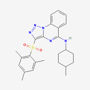 N-(4-methylcyclohexyl)-3-[(2,4,6-trimethylphenyl)sulfonyl][1,2,3]triazolo[1,5-a]quinazolin-5-amine