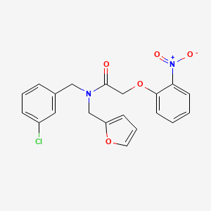 N-(3-chlorobenzyl)-N-(furan-2-ylmethyl)-2-(2-nitrophenoxy)acetamide