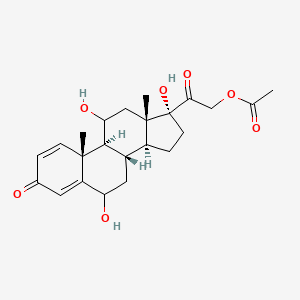 molecular formula C₂₃H₃₀O₇ B1141446 6|A-Hydroxy Prednisolone Acetate CAS No. 134526-05-9