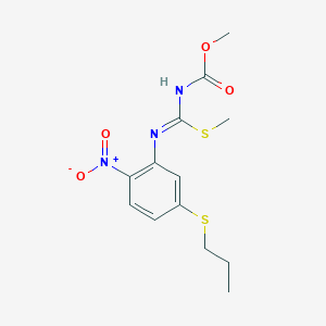 [(Methylthio)[[2-nitro-5-(propylthio)phenyl]imino]methyl]carbamic acid methyl ester