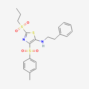 4-[(4-methylphenyl)sulfonyl]-N-(2-phenylethyl)-2-(propylsulfonyl)-1,3-thiazol-5-amine