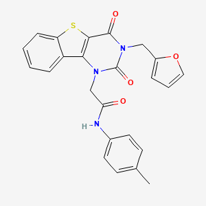 2-[3-(2-furylmethyl)-2,4-dioxo-3,4-dihydro[1]benzothieno[3,2-d]pyrimidin-1(2H)-yl]-N-(4-methylphenyl)acetamide