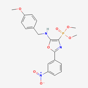 molecular formula C19H20N3O7P B11414523 Dimethyl {5-[(4-methoxybenzyl)amino]-2-(3-nitrophenyl)-1,3-oxazol-4-yl}phosphonate 