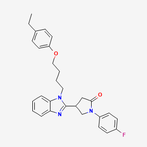 4-{1-[4-(4-ethylphenoxy)butyl]-1H-benzimidazol-2-yl}-1-(4-fluorophenyl)pyrrolidin-2-one