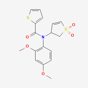 molecular formula C17H17NO5S2 B11414549 N-(2,4-dimethoxyphenyl)-N-(1,1-dioxido-2,3-dihydrothiophen-3-yl)thiophene-2-carboxamide 