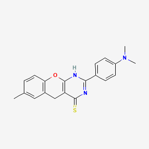 2-[4-(dimethylamino)phenyl]-7-methyl-3H,4H,5H-chromeno[2,3-d]pyrimidine-4-thione