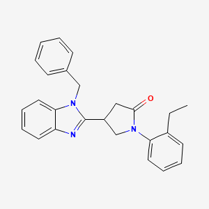 molecular formula C26H25N3O B11414573 4-(1-benzyl-1H-benzimidazol-2-yl)-1-(2-ethylphenyl)pyrrolidin-2-one 