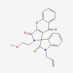 2-(2-Methoxyethyl)-1'-(prop-2-EN-1-YL)-1',2',3,9-tetrahydro-2H-spiro[chromeno[2,3-C]pyrrole-1,3'-indole]-2',3,9-trione