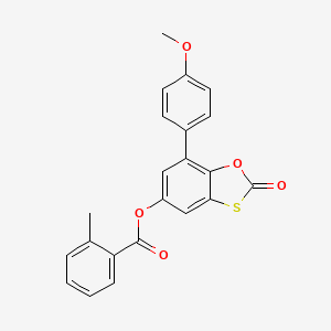 7-(4-Methoxyphenyl)-2-oxo-1,3-benzoxathiol-5-yl 2-methylbenzoate