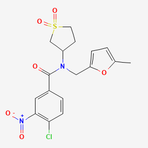 4-chloro-N-(1,1-dioxidotetrahydrothiophen-3-yl)-N-[(5-methylfuran-2-yl)methyl]-3-nitrobenzamide