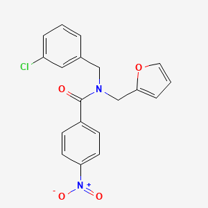 N-(3-chlorobenzyl)-N-(furan-2-ylmethyl)-4-nitrobenzamide