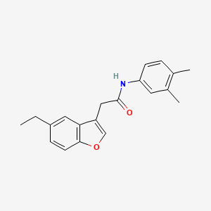 N-(3,4-dimethylphenyl)-2-(5-ethyl-1-benzofuran-3-yl)acetamide