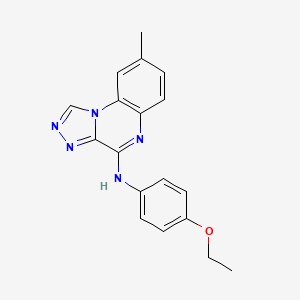 molecular formula C18H17N5O B11414630 N-(4-ethoxyphenyl)-8-methyl[1,2,4]triazolo[4,3-a]quinoxalin-4-amine 