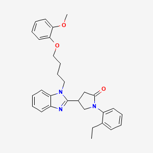 1-(2-ethylphenyl)-4-{1-[4-(2-methoxyphenoxy)butyl]-1H-benzimidazol-2-yl}pyrrolidin-2-one