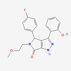 molecular formula C20H18FN3O3 B11414715 4-(4-fluorophenyl)-3-(2-hydroxyphenyl)-5-(2-methoxyethyl)-4,5-dihydropyrrolo[3,4-c]pyrazol-6(2H)-one 