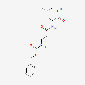 molecular formula C17H24N2O5 B1141472 (2R)-4-Methyl-2-[3-(phenylmethoxycarbonylamino)propanoylamino]pentanoic acid CAS No. 102601-38-7